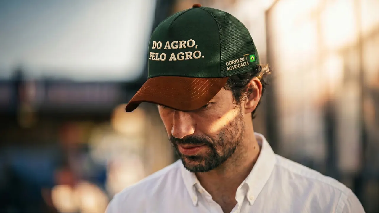 Boné verde “Do agro, pelo agro.”